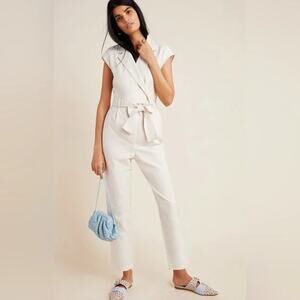 Anthropologie Eliza in Stone Utility Cotton One Piece Jumpsuit Women's 4